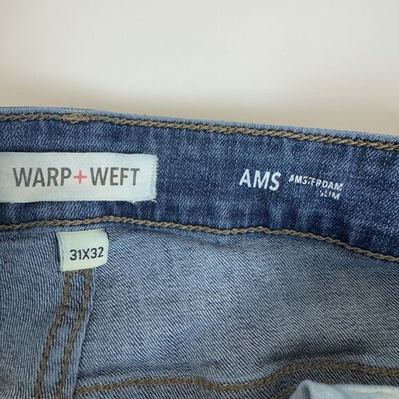 WARP + WEFT Men’s Jeans AMS Amsterdam Tortoise SLIM 31 X 32 - Picture 3 of 4